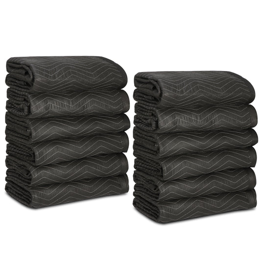 24 Pack Heavy-Duty Moving Blankets (80” x 72”)
