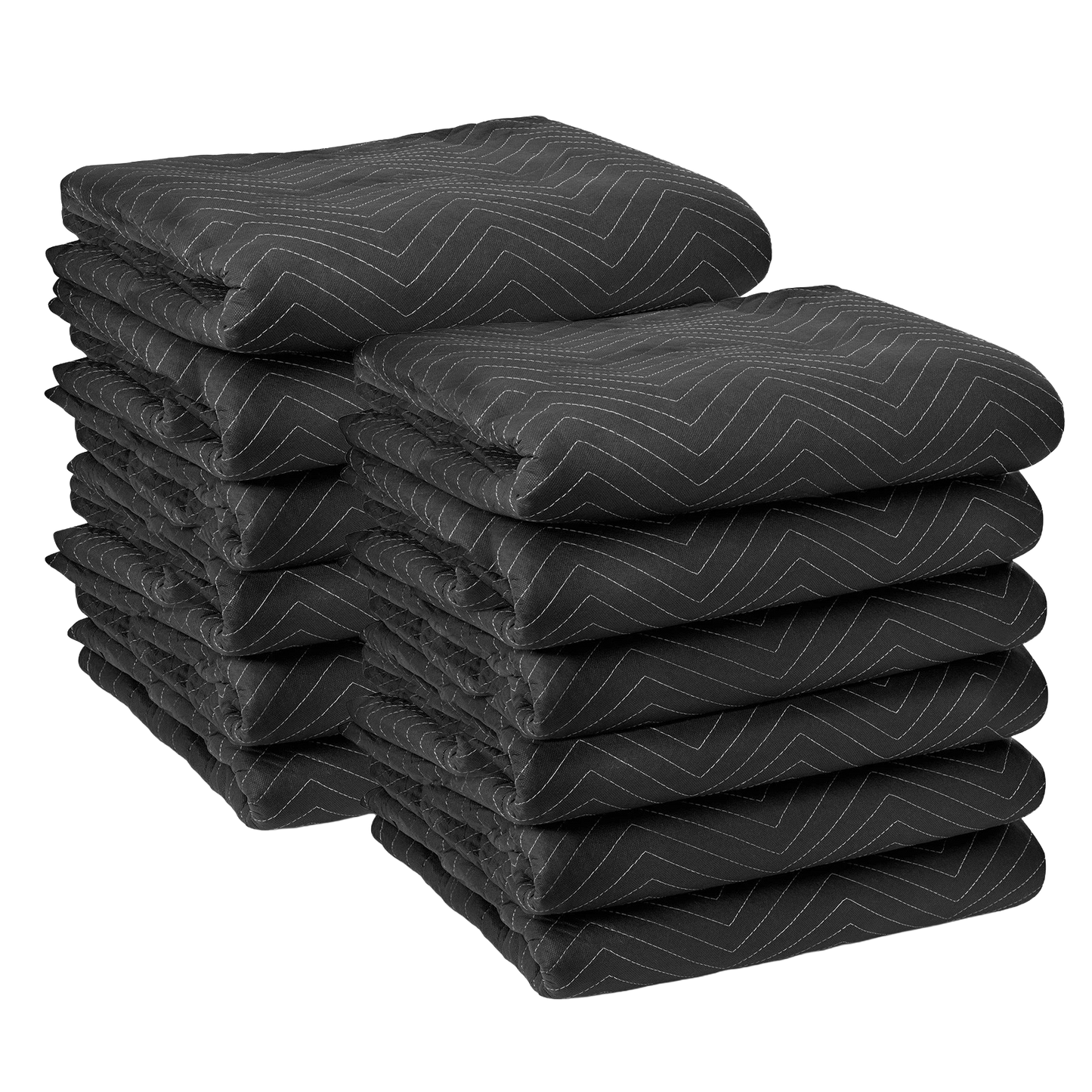 12 Pack Heavy-Duty Moving Blankets (80” x 72”)