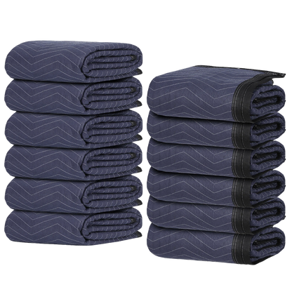 12 Pack LightweightMoving Blankets (80" x 72")