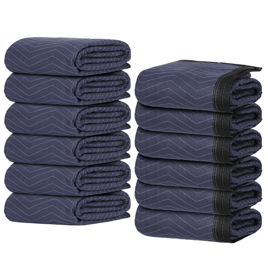12 Pack LightweightMoving Blankets (80" x 72")