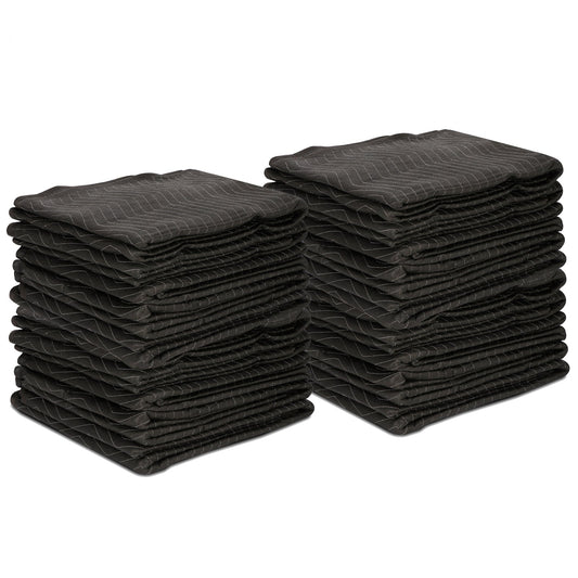 24 Pack Heavy-Duty Moving Blankets (80” x 72”)