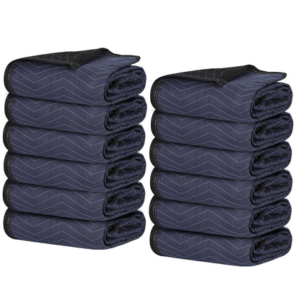 12 Pack LightweightMoving Blankets (80" x 72")