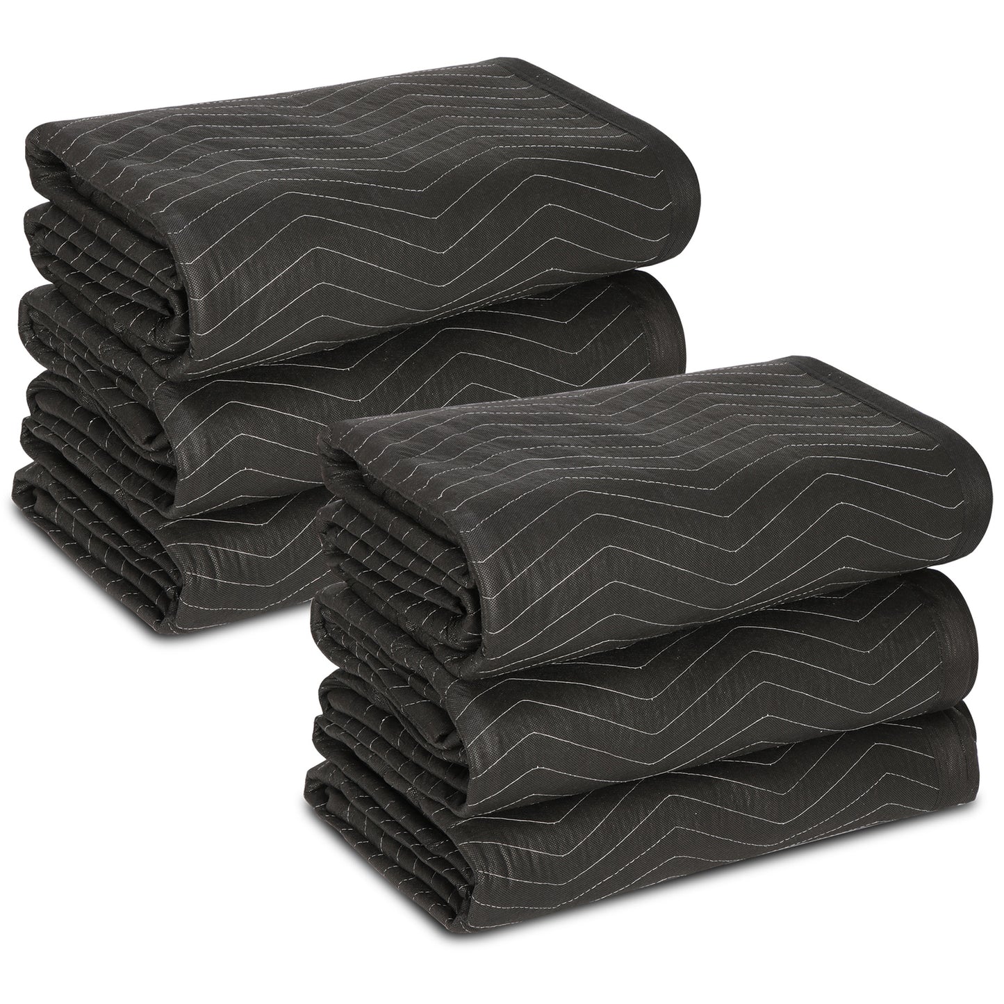 6 Pack Heavy-Duty Moving Blankets (80” x 72”)