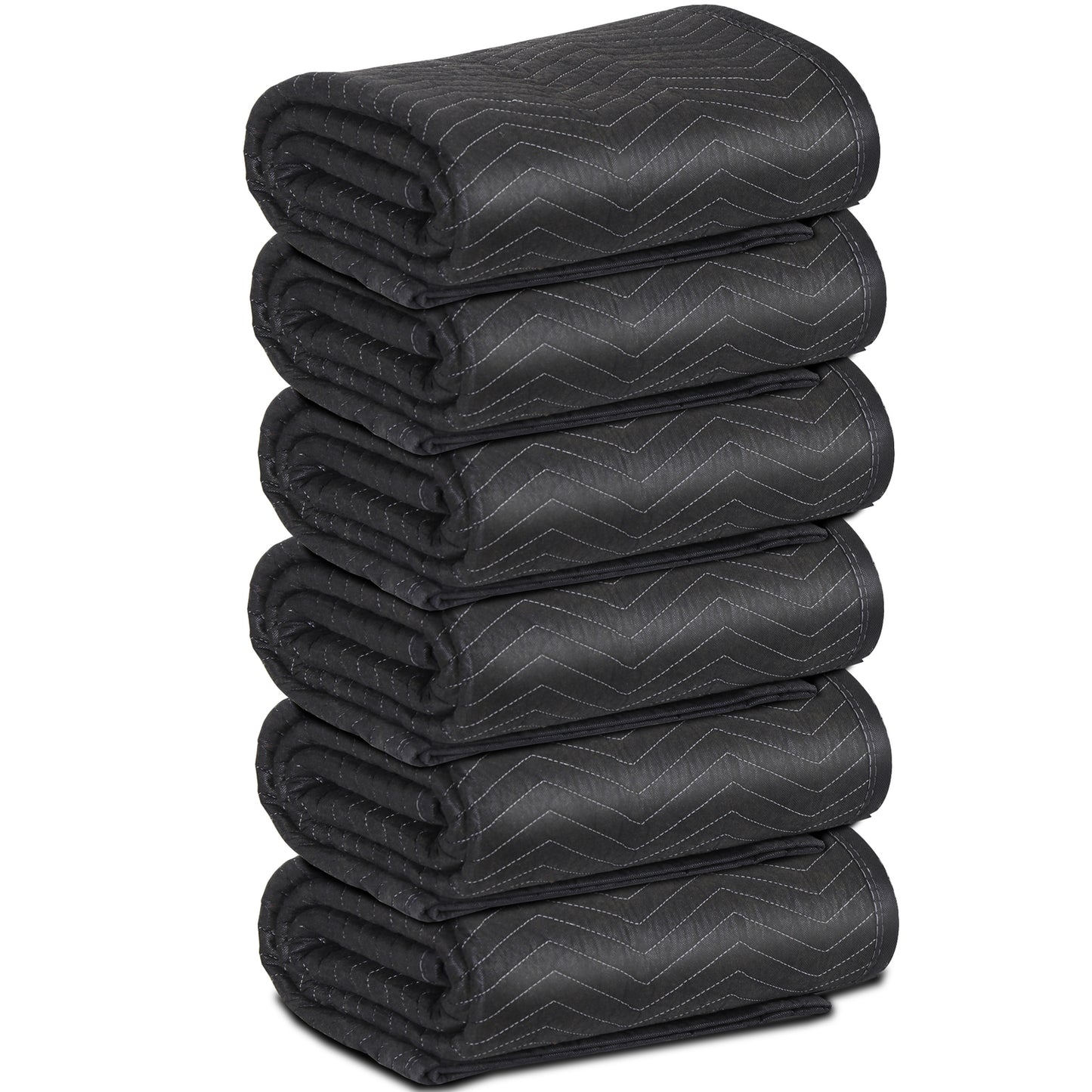 6 Pack Heavy-Duty Moving Blankets (80” x 72”)
